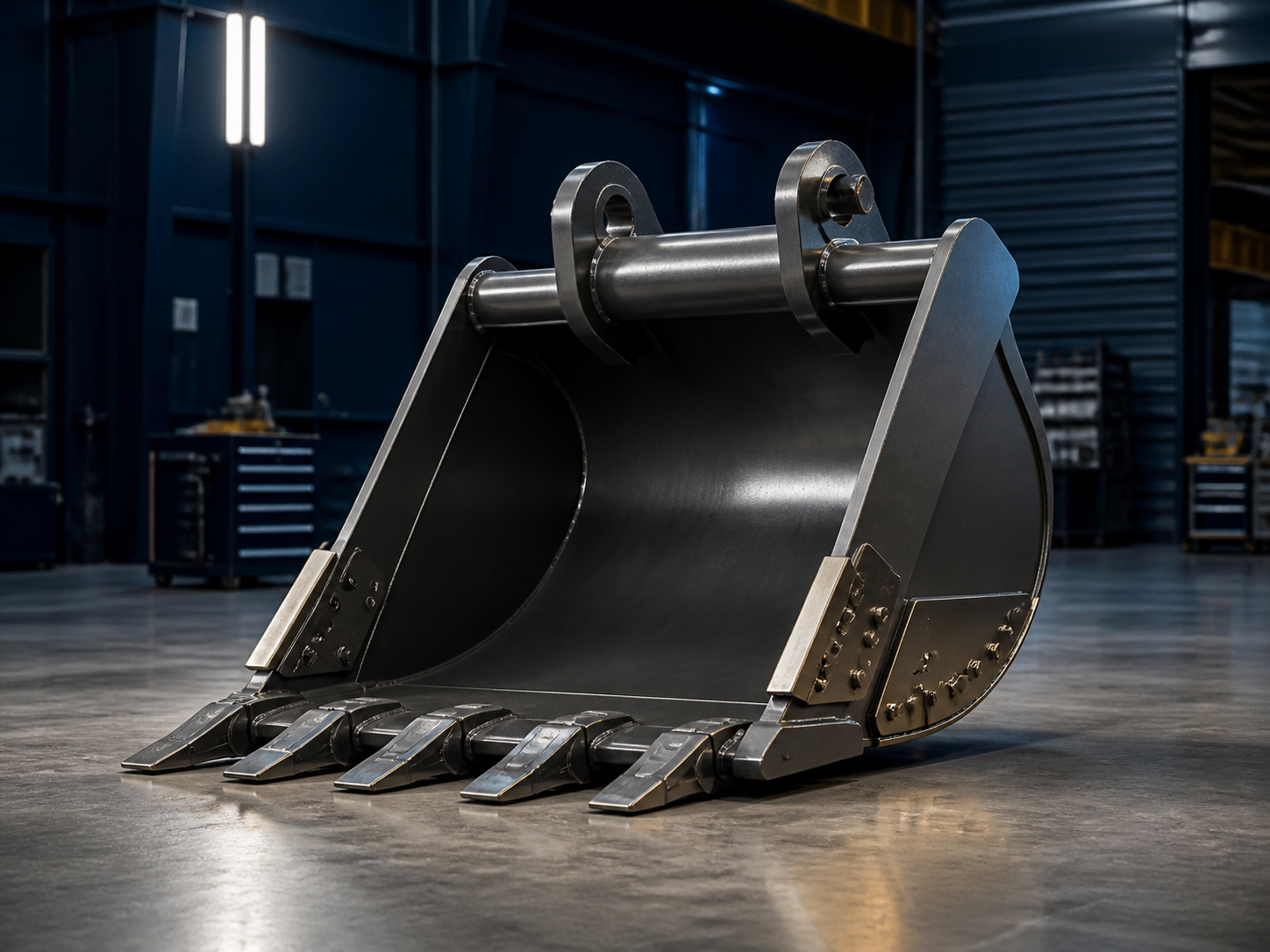 Clean premium excavator rock bucket